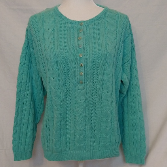 Gloria Vanderbilt | Sweaters | American Royal Gloria Vanderbilt Cyan ...